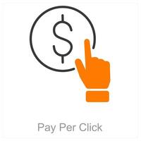 Pay Per Click and conversion icon concept vector