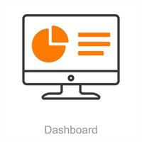 Dashboard and data icon concept vector