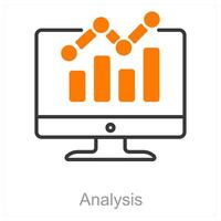 Analysis and chart icon concept vector