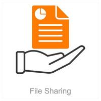 File Sharing and sync icon concept vector