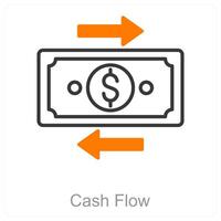 Cash Flow and money icon concept vector