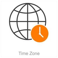 Time Zone and clock icon concept vector