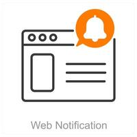 Web Notification and new icon concept vector