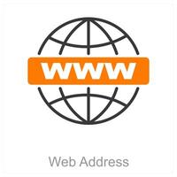 Web Address and url icon concept vector