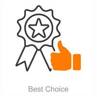 Best Choice and checked icon concept vector