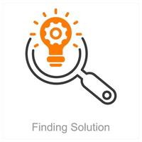Finding Solution and idea icon concept vector