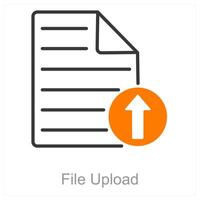 File Upload and attach icon concept vector