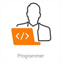 Programmer and coding icon concept vector