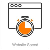 Website Speed and speed icon concept vector
