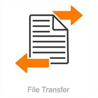 File Transfer and share icon concept vector