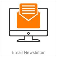 Email Newsletter and mail icon concept vector
