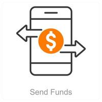 Send Funds and money icon concept vector