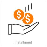 Installment and payment icon concept vector