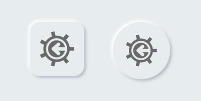 System solid icon in neomorphic design style. Configuration signs illustration. vector