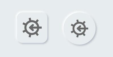 System line icon in neomorphic design style. Configuration signs illustration. vector
