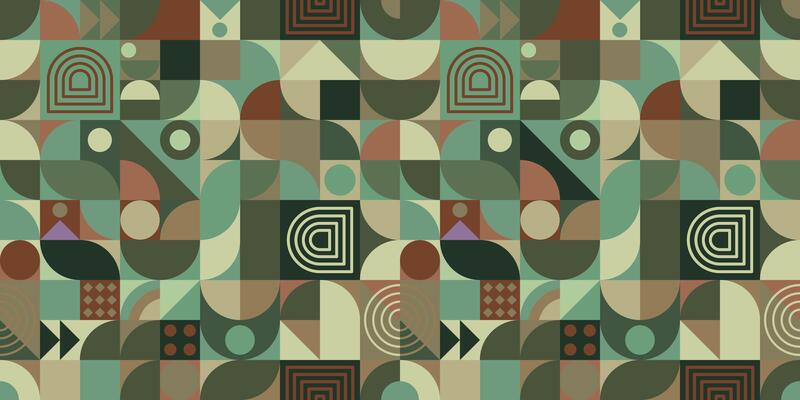 Geometric poster with simple shape and pattern in gray tones. Design in the Scandinavian style.