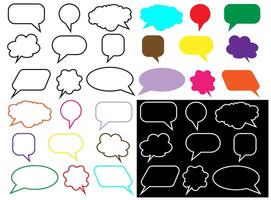 Bubbles for comics. Various bubbles for communication. Set of word bubbles. EPS 10. vector