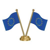 European Union table flags. vector