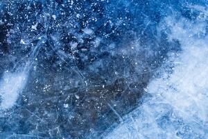 Blue Frozen Water Transforms into Crystalline Ice Texture, Nature's Cold Transformation photo