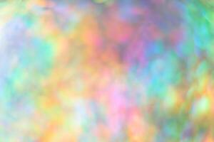 Vibrant Neon Gradient, Abstract Blurred Background with Silver Paper and Holographic Effect - Close-Up Shot photo