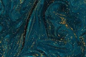 azul y oro resumen pintar textura en mármol antecedentes foto