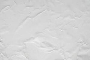 White Crumpled Paper Texture Background for Design Projects photo