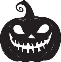Halloween Pumpkin Silhouette Illustration White Background vector