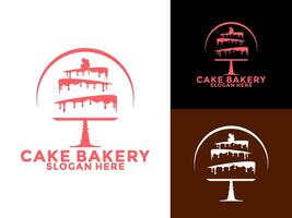 Cake logo icon template, Cake bakery logo illustration vector