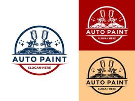 creativo auto pintar logo , coche pintura logo diseño ilustración vector