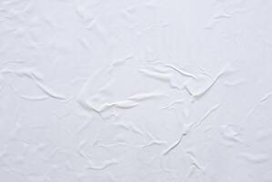 White Crumpled Paper Texture Background photo