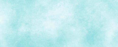 Soft Blue Watercolor Texture with Cloudy Gradient Pattern on White Paper Background photo