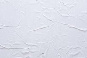 White Crumpled Paper Texture Background photo