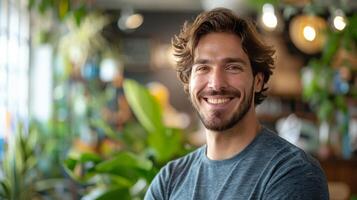 Smiling Man With a Beard photo