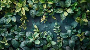 Lush Green Tropical Plants Wall photo