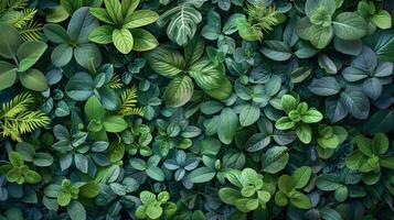 Lush Green Plants Close Up photo