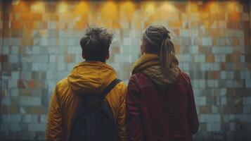 A Couple Standing Together photo