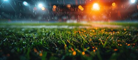 Soccer Field With Stadium in the Background photo