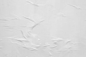 White Crumpled Paper Texture Background for Design Projects photo