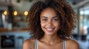 Close Up of Person Smiling photo