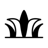 grass icon or logo illustration outline black filled style vector