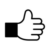 like icon or logo illustration outline black filled style vector