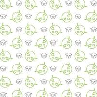 Owl head operable trendy multicolor repeating illustration design vector