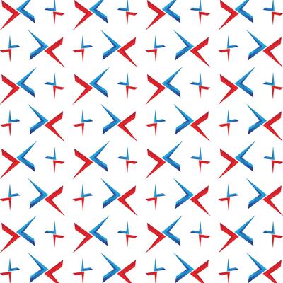 X icon operable trendy multicolor repeating illustration design