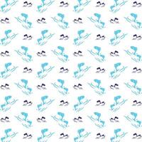 Sea fish reasonable trendy multicolor repeating illustration design vector