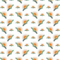 Sun and leaf stellar trendy multicolor repeating illustration design vector