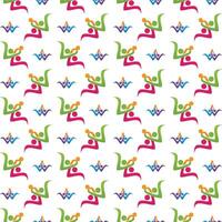 Adoption specialized trendy multicolor repeating illustration design vector