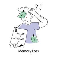 Trendy Memory Loss vector