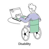 Trendy Disability Concepts vector