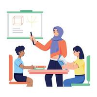 Trendy Multicultural Class vector