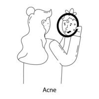 Trendy Acne Concepts vector